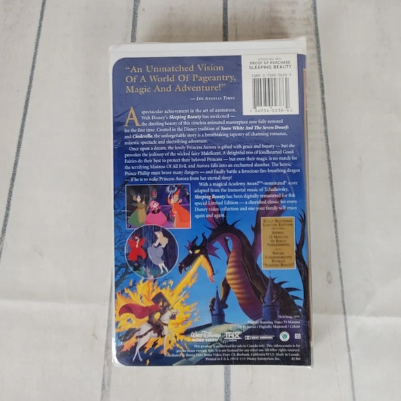 2/$25 Walt Disney's Sleeping  Beauty Limited Edition VHS - Picture 3 of 5